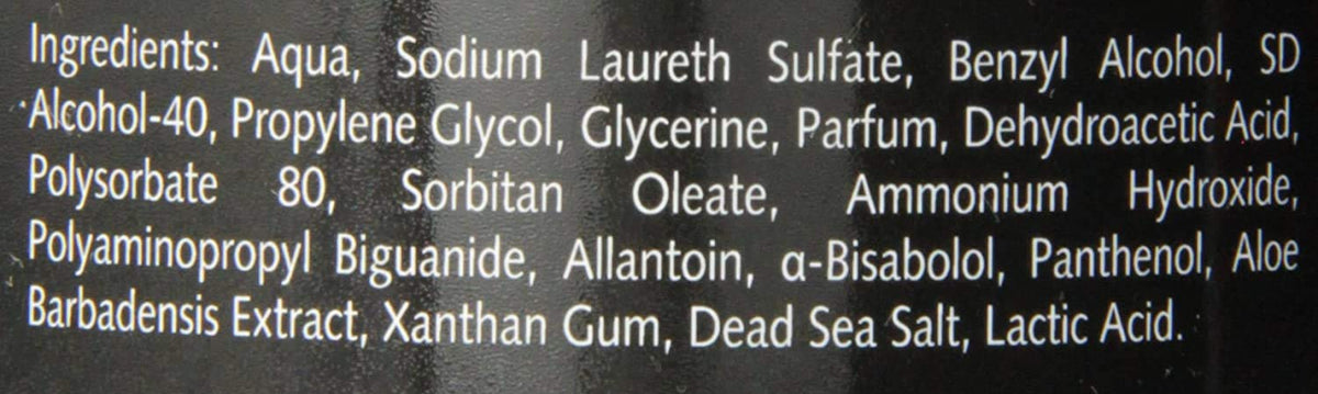 Close-up of Colortrak ingredients label showing aloe for soothing benefit
