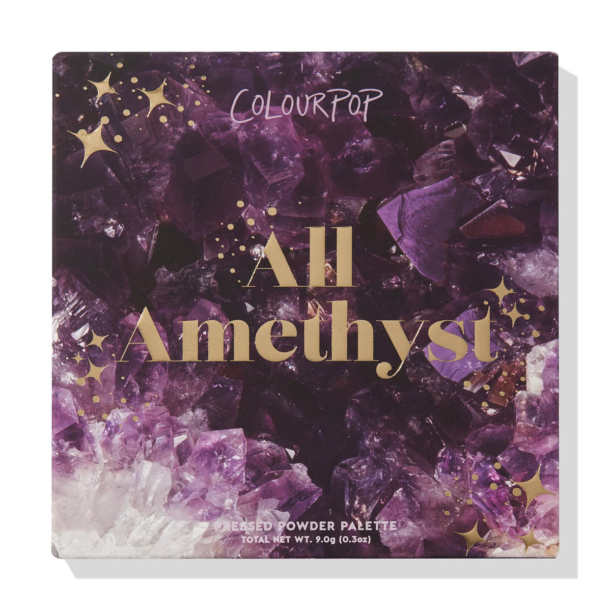 ColourPop open palette flat lay showing all nine shades and compact design for portability