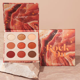 ColourPop palette with brush applying shade demonstrating easy application benefit