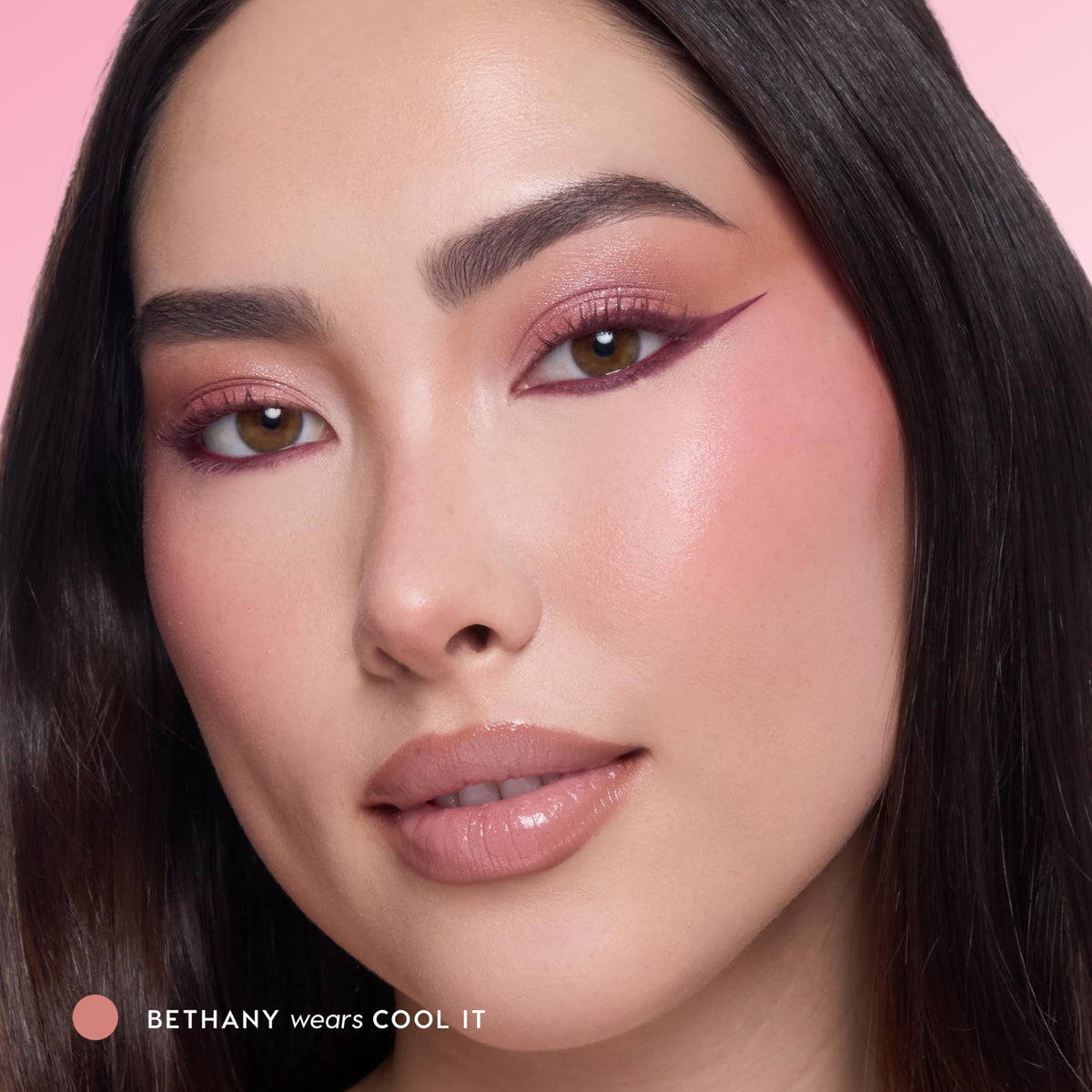ColourPop applying blush stix on cheek demonstrating quick natural flush benefit