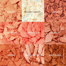 ColourPop Baby Got Peach close-up of pans highlighting color payoff and finishes