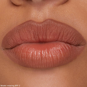 ColourPop BFF 2 shade applied to lips showcasing finish and natural enhancement benefit