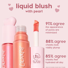 ColourPop blended on cheek closeup showing natural flushed, luminous finish