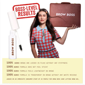 ColourPop Brow Boss on bathroom counter with makeup tools, illustrating everyday routine benefit