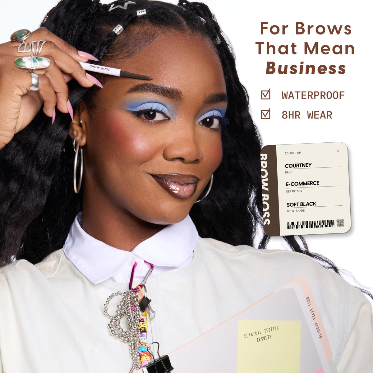 ColourPop Brow Boss built-in spoolie detail for seamless blending and natural finish