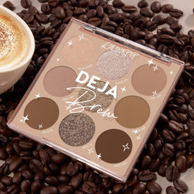ColourPop Deja Brew label and ingredients panel showing brand information and cruelty-free note