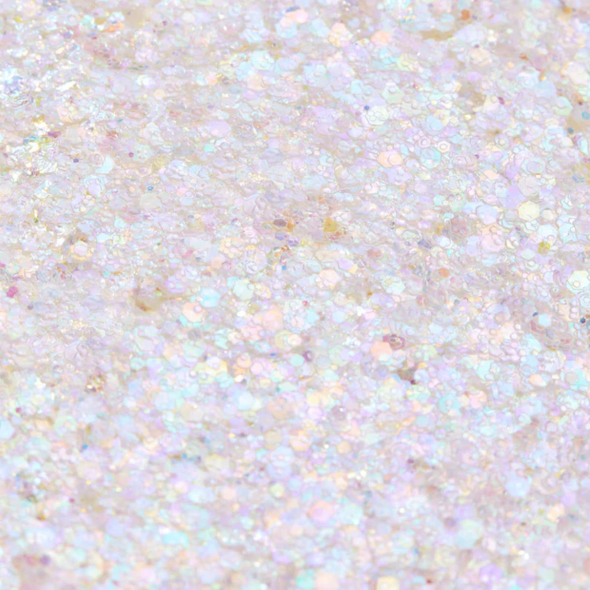 ColourPop Disco Lady texture close-up displaying multi-colored glitter sparkle