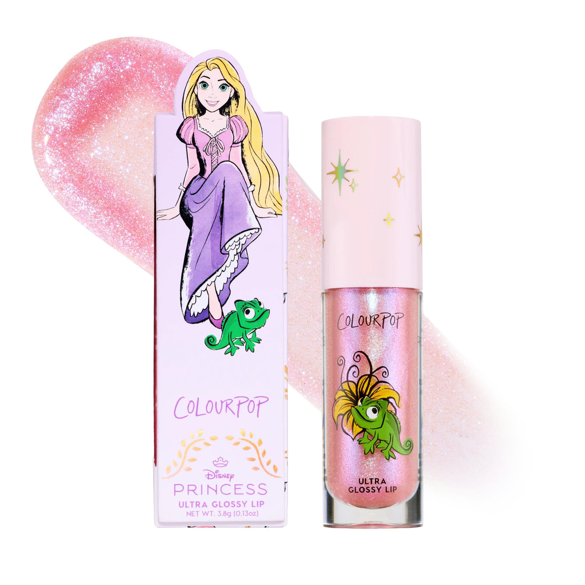 ColourPop front packaging showing Pinky Lilac gloss and Disney Princess design, appealing presentation