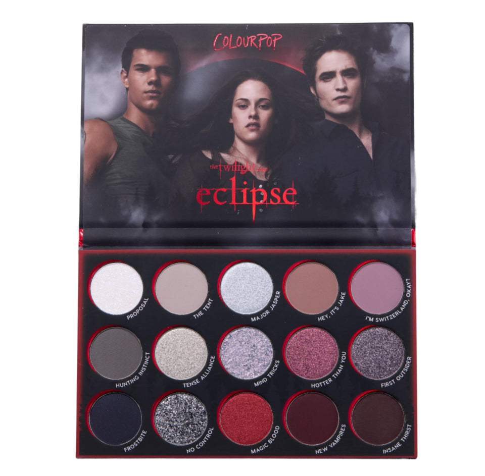 ColourPop front packaging showing limited-edition Twilight Saga design and collectible appeal