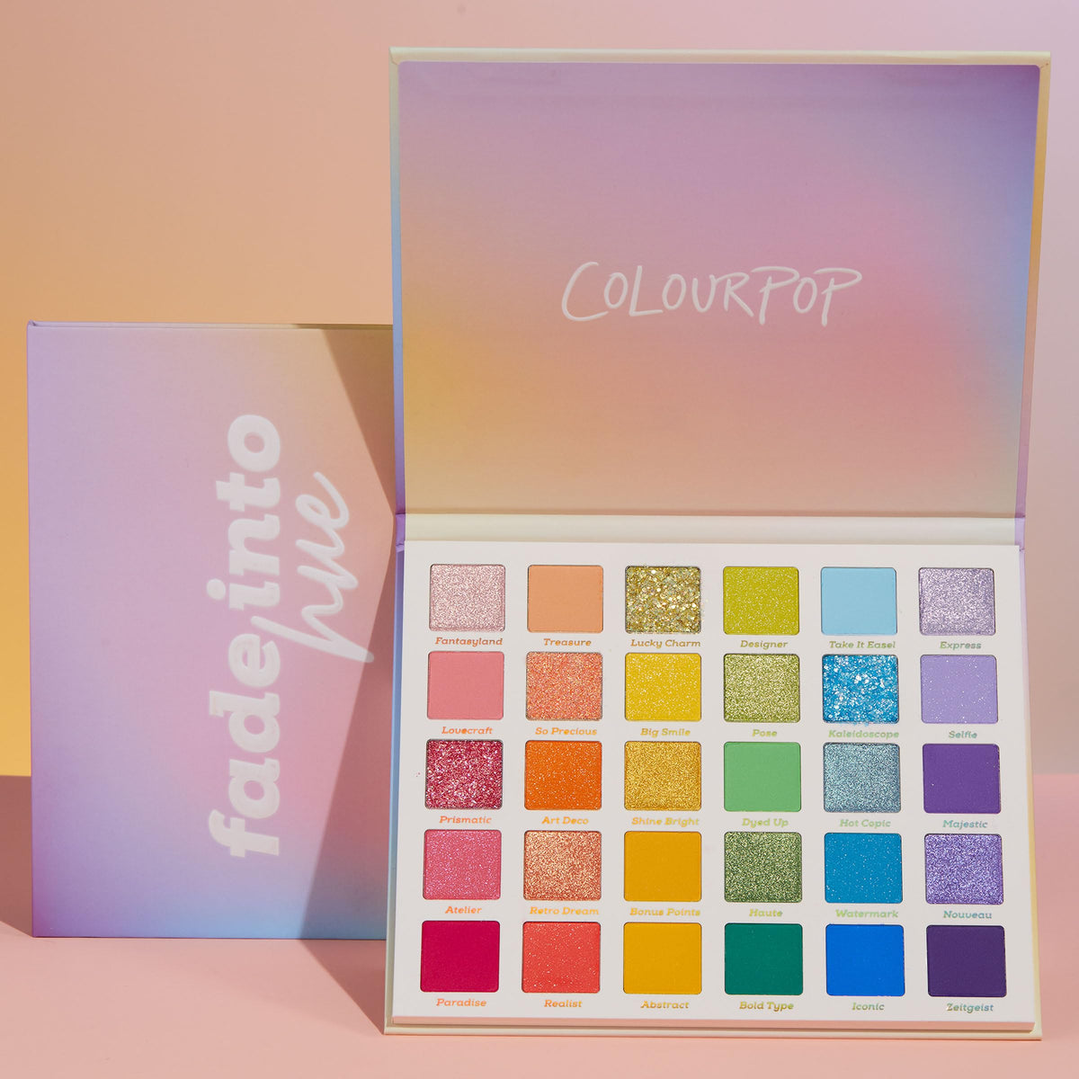 ColourPop Fade Into Hue packaging back label showing ingredient and net weight info