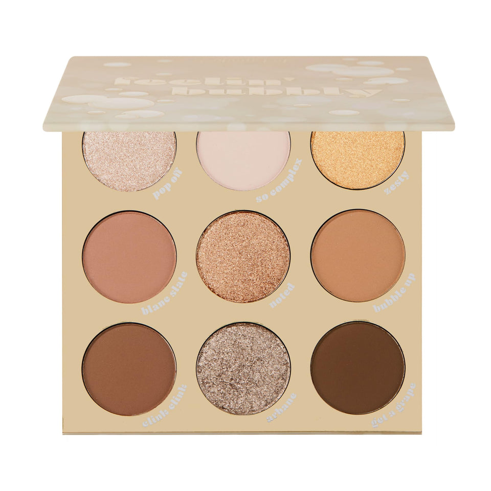 ColourPop palette front view open showing brown and gold pans for versatile looks