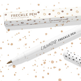 ColourPop freckle pen in use applied on nose and cheeks for natural sun‑kissed look