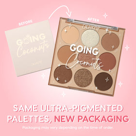 ColourPop open palette pan layout showing nine coordinated shades