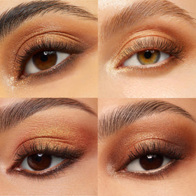 ColourPop Golden Hour matte swatch blended on skin showing seamless transition