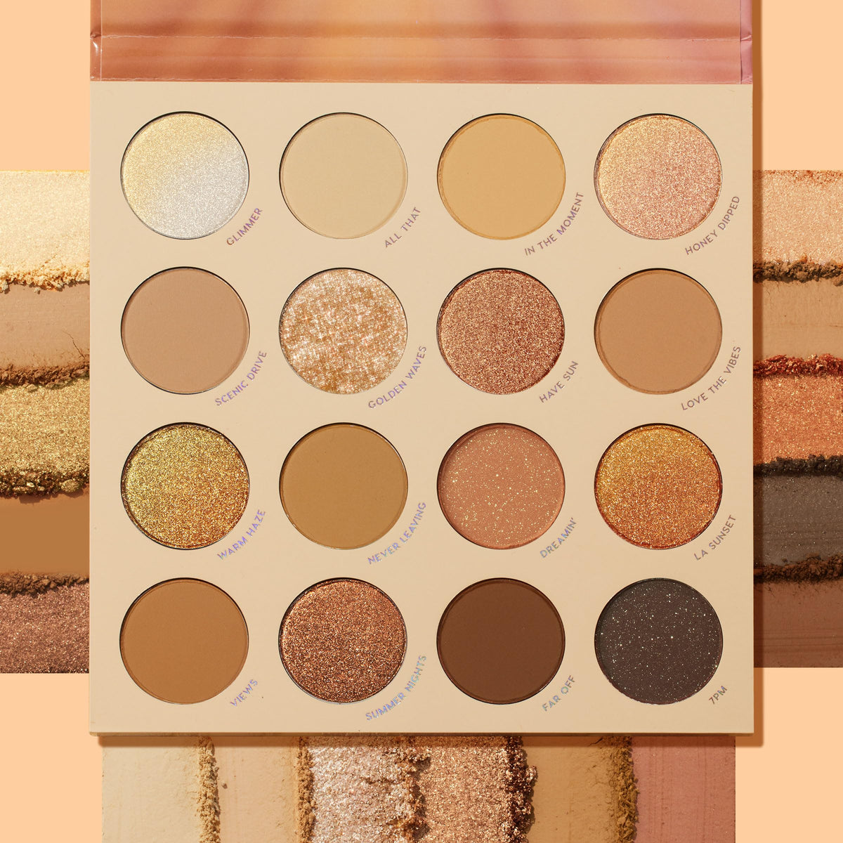 ColourPop Golden Hour close-up of pressed powder texture highlighting smooth blendability