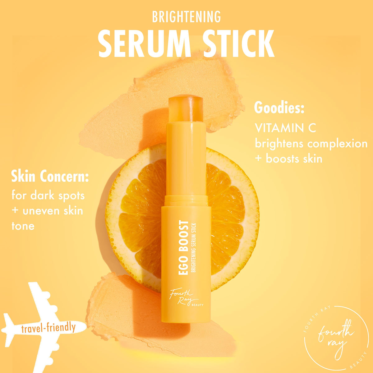 ColourPop ingredient label close-up highlighting vitamin C and turmeric for brightening benefit