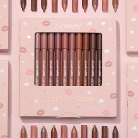 Application of ColourPop pencil on lips demonstrating smooth coverage and feather-resistant finish
