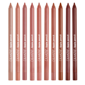 Open ColourPop Lippie Pencil Vault arranged to display ten pencils, convenient shade variety benefit