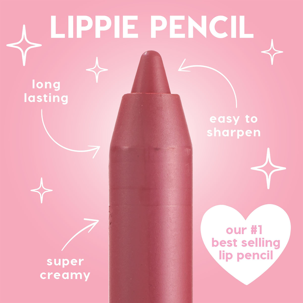 ColourPop close-up of pencil tip texture for creamy glide and precise application