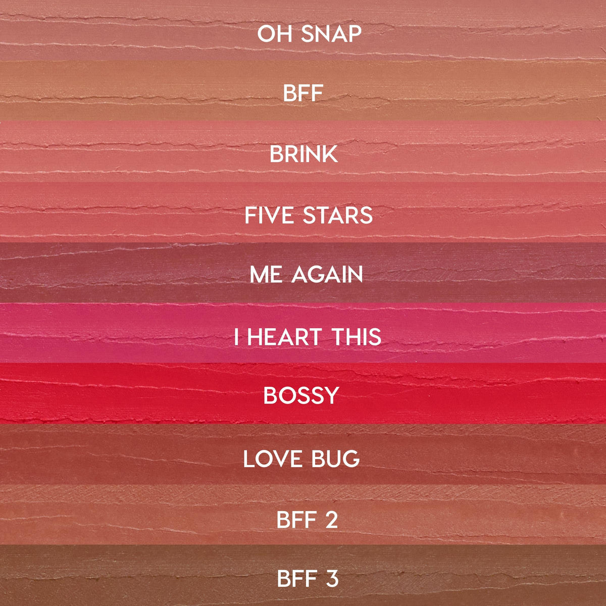 ColourPop arranged full set of ten pencils displaying shade variety and versatility