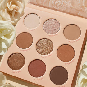 ColourPop eye application on model showing soft glam brown copper look