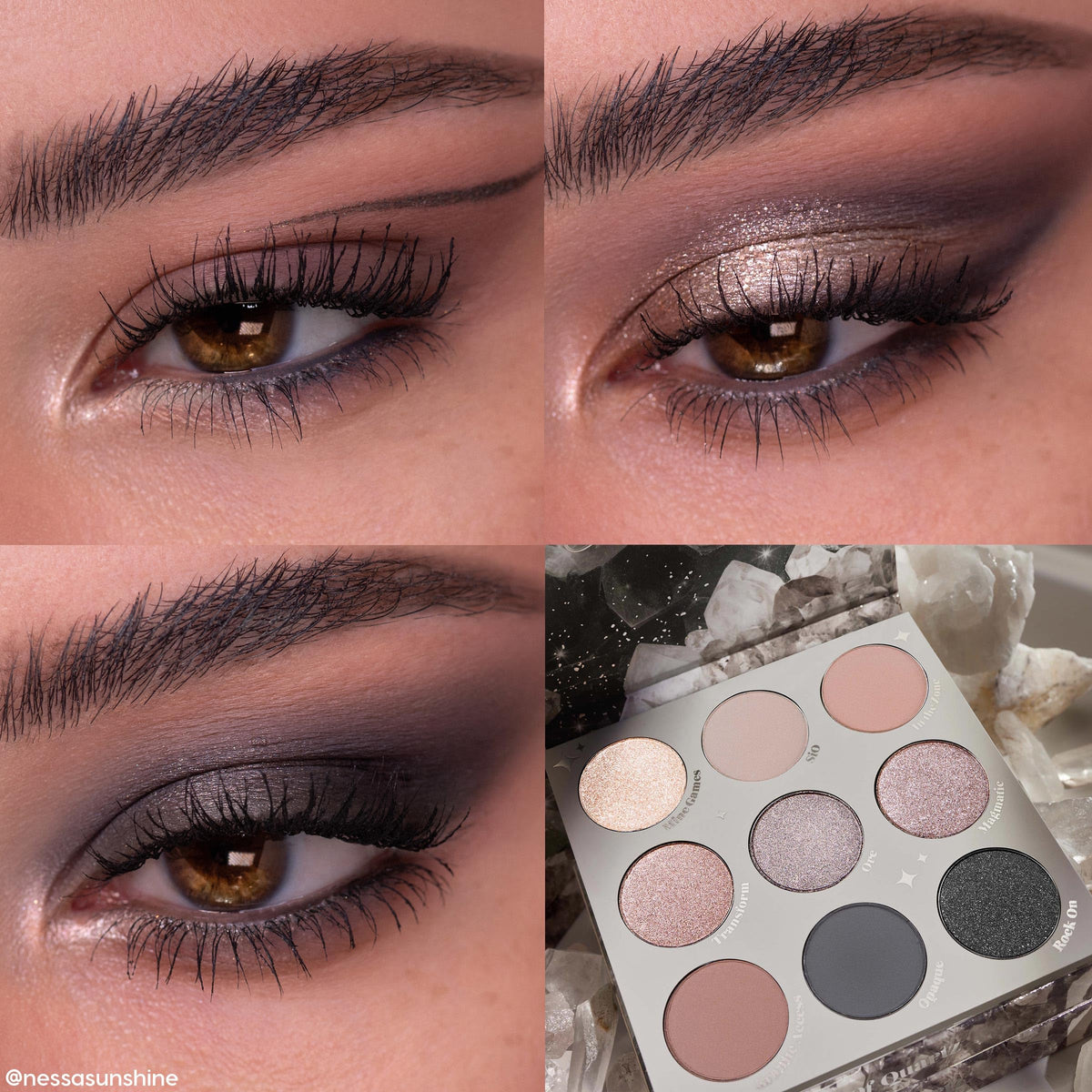 ColourPop Of Quartz applied with brush for quick, high-pigment color payoff and blendability