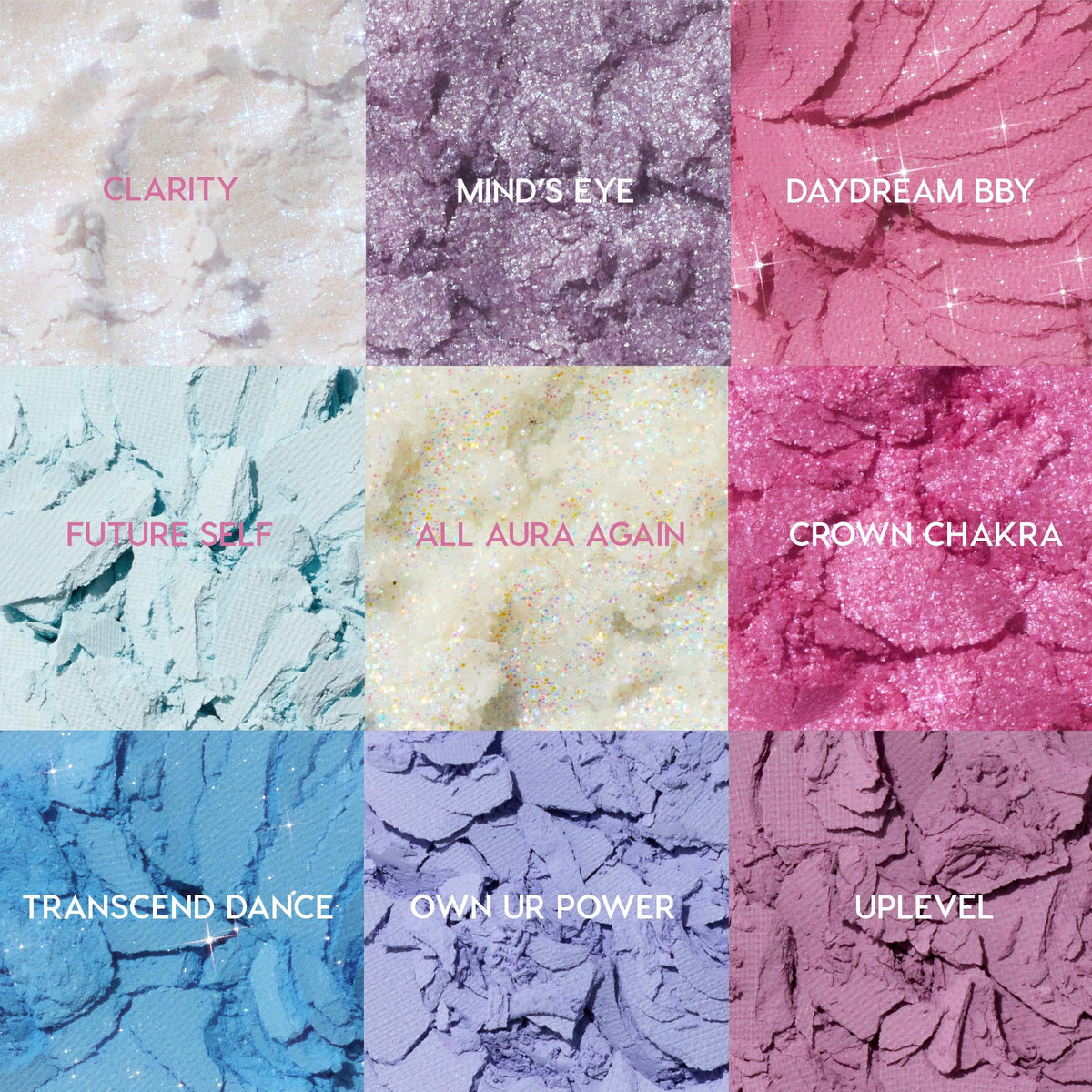 ColourPop close-up of pressed pans highlighting smooth texture and intense pigment payoff