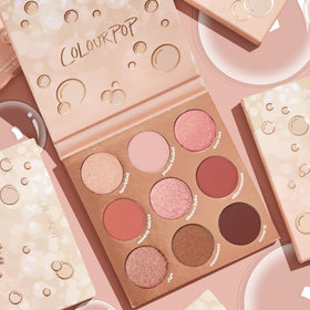 ColourPop palette scale and packaging size shown with hand for travel-friendly convenience