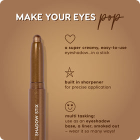 ColourPop applying Shadow Stix on eyelid demonstrating smooth coverage and fast application