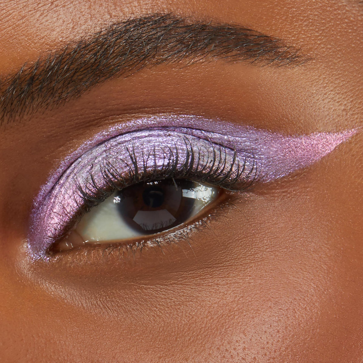 ColourPop Shadow Stix swiped on eyelid showing instant multichrome color payoff and blendability