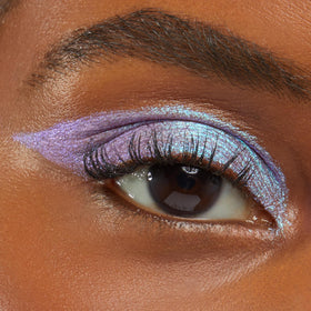 ColourPop Shadow Stix applied on eyelid showing Disco Disco multichrome payoff and vibrancy