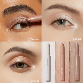 ColourPop Shadow Stix evening look on model showcasing shimmer impact