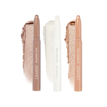 ColourPop Shadow Stix front packaging showing trio and benefits