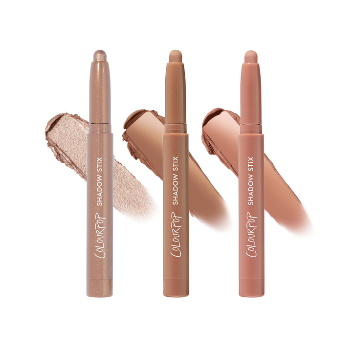ColourPop front packaging showing three Shadow Stix and brand, ideal for quick looks