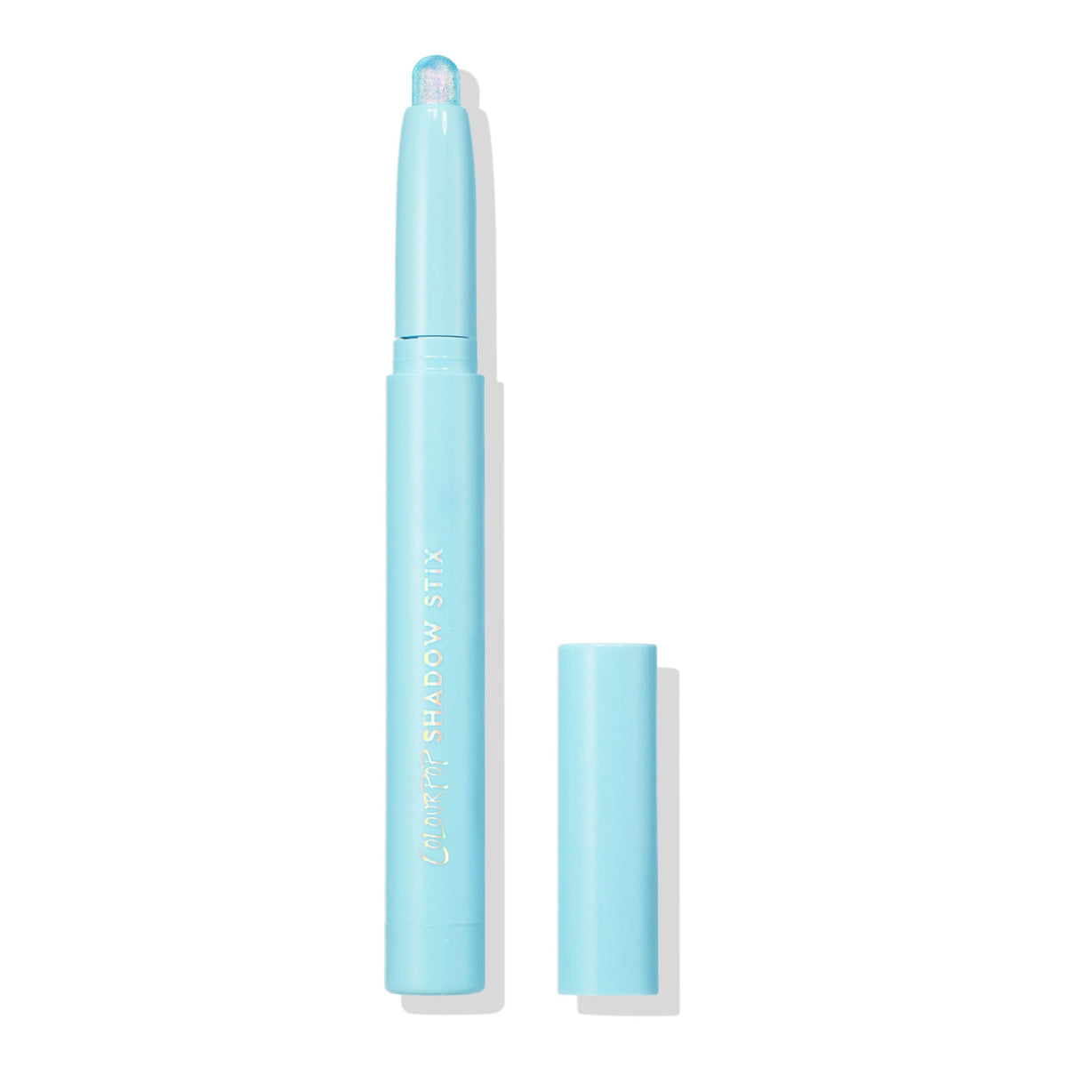 ColourPop Shadow Stix Game Over size scale comparison illustrating travel-friendly compact design