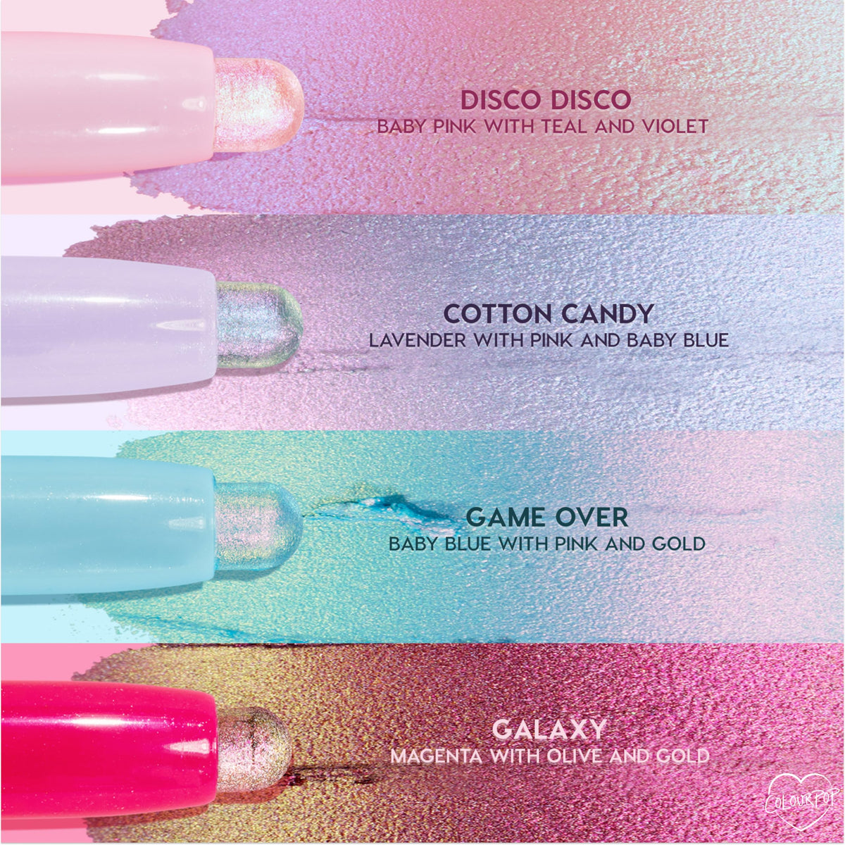 ColourPop Shadow Stix next to Party Proof primer showing ideal pairing for color boost