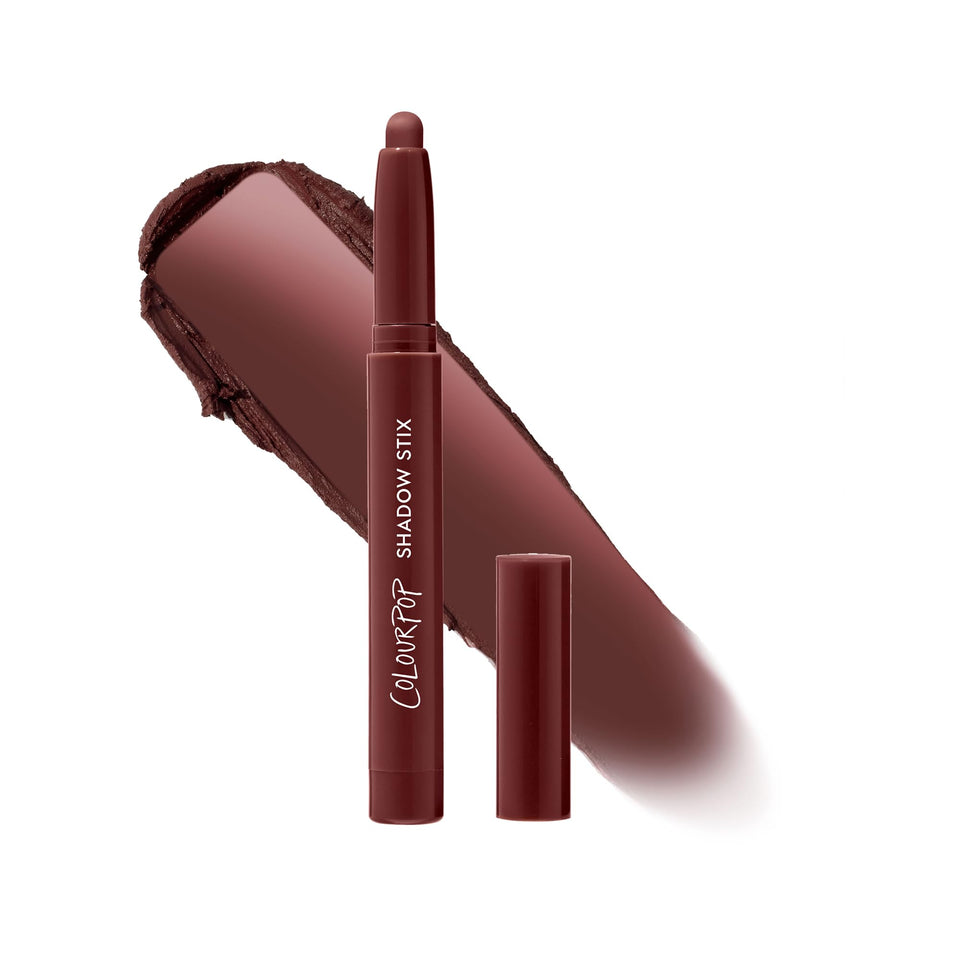 ColourPop Shadow Stix front packaging showing Plum Tart shade and compact benefit