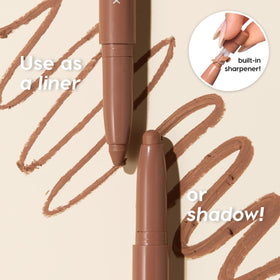 ColourPop Shadow Stix next to hand for compact size and portability