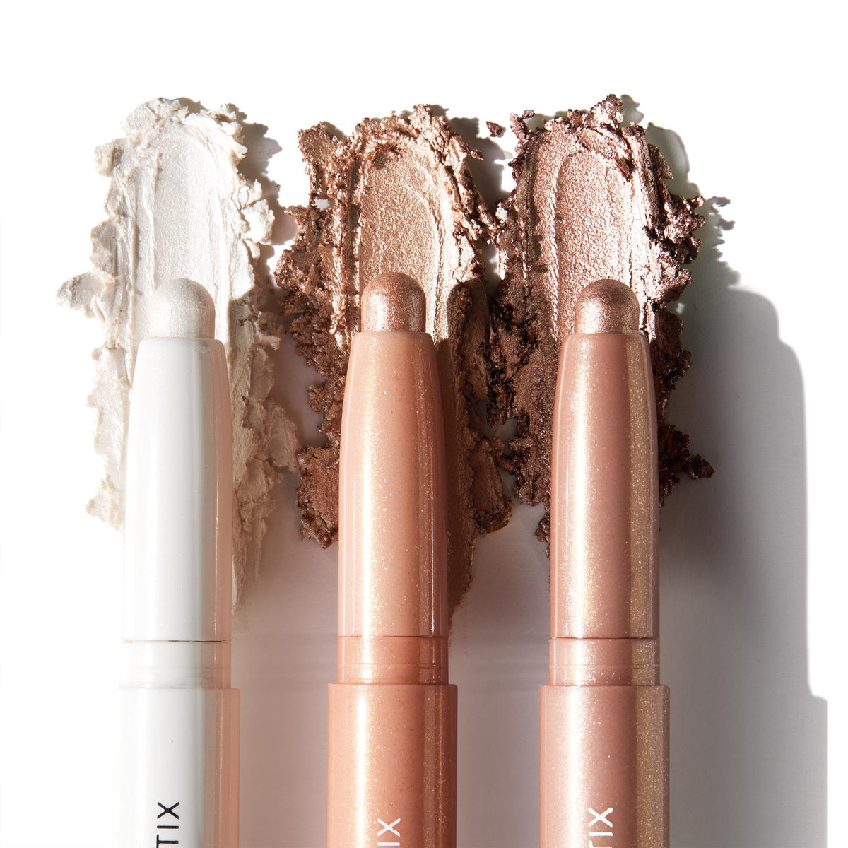 ColourPop Shadow Stix three sticks arranged displaying coordinated neutrals