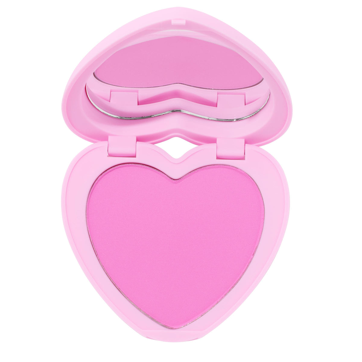ColourPop Silky Powder Blush front compact showing heart-shaped pan and shade