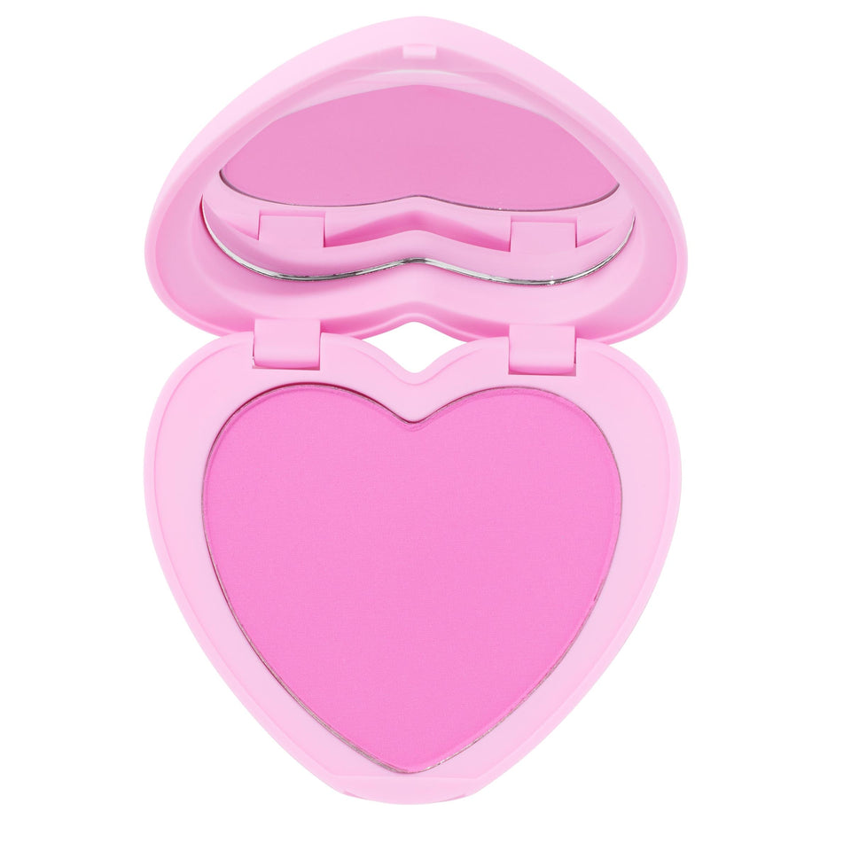 ColourPop Silky Powder Blush front compact showing heart-shaped pan and shade