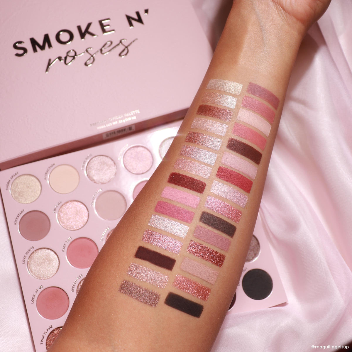 ColourPop used in a daytime eye look demonstrating wearable rosy definition