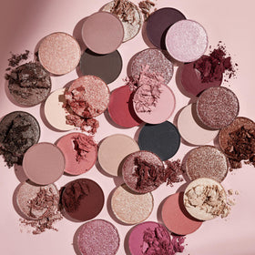 ColourPop close-up of matte pans showing smooth pigment payoff and blendable texture