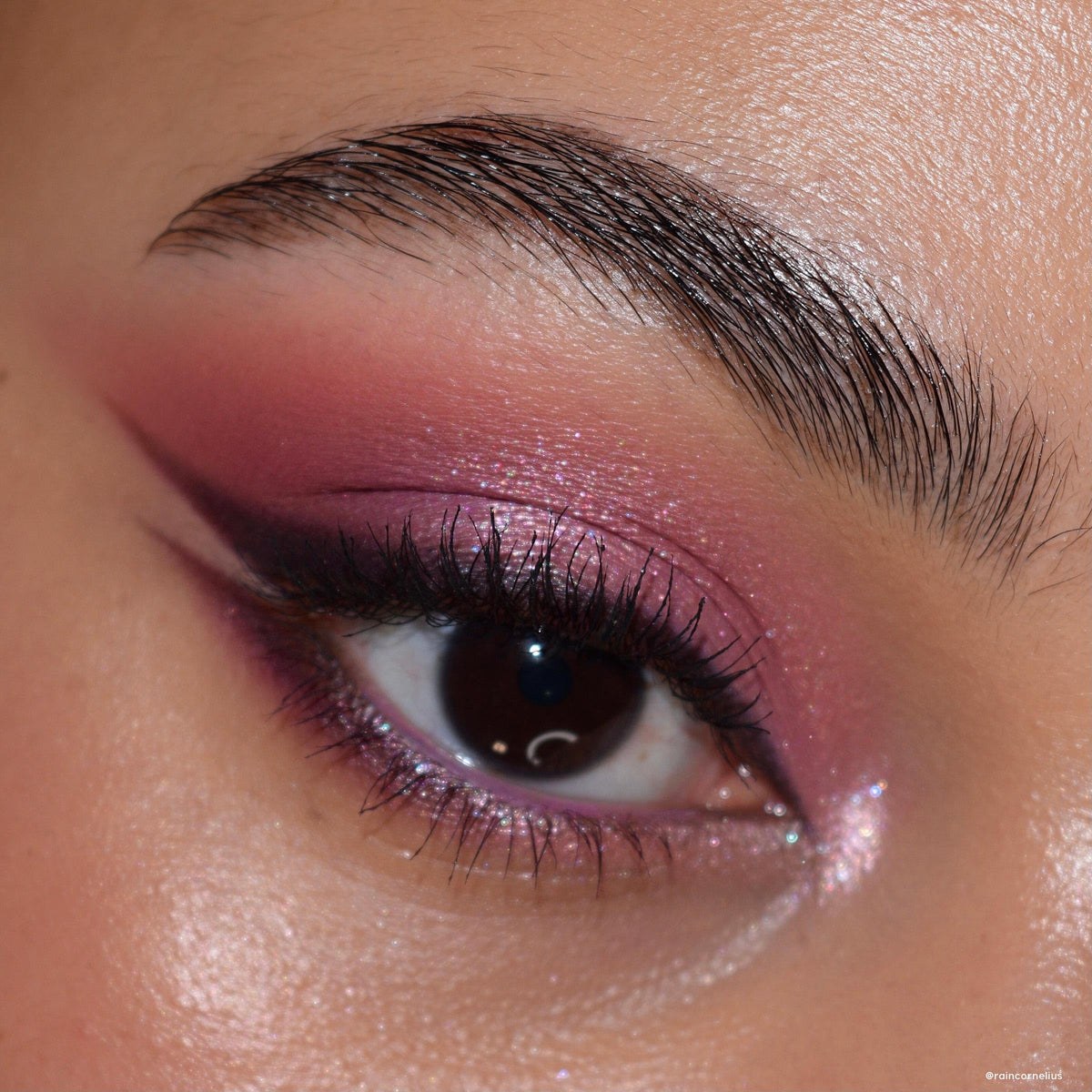 ColourPop close-up of metallic pans highlighting reflective finish for lid brightness