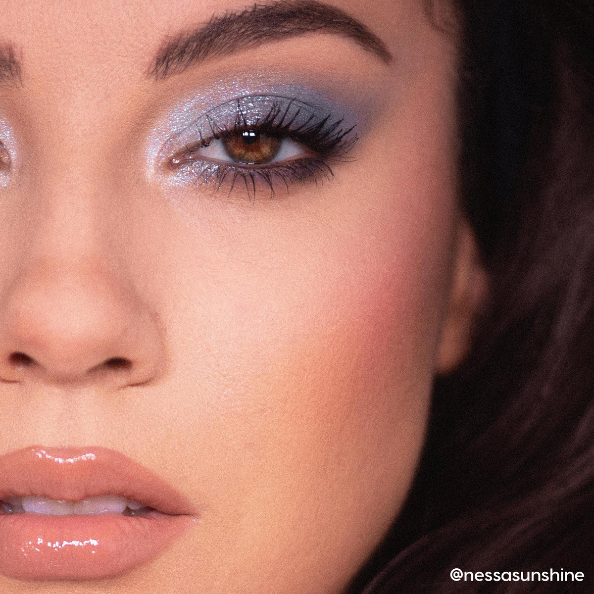 ColourPop palette on vanity with brushes, suggesting quick everyday and evening looks