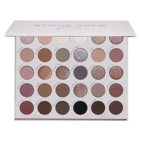 ColourPop Stone Cold Fox open palette showing 30 cool-toned pans and variety benefit
