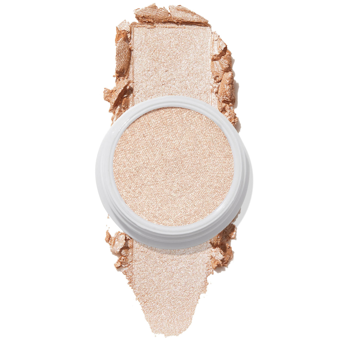 ColourPop super shock highlighter front pan showing marbled pinky-neutral shades and powerful glow