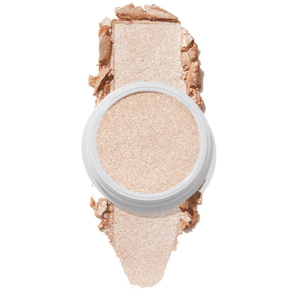 ColourPop super shock highlighter front pan showing marbled pinky-neutral shades and powerful glow