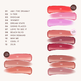 ColourPop swatches on arm comparing intensity and buildable coverage benefit
