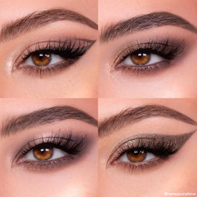 ColourPop application on eyelid demonstrating metallic highlight and matte depth